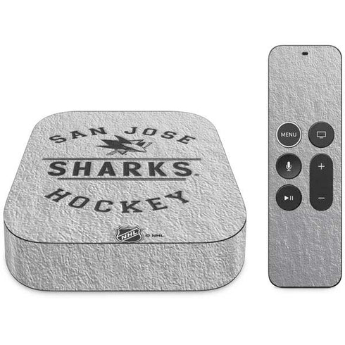 NHL San Jose Sharks Black Text Apple TV Skin